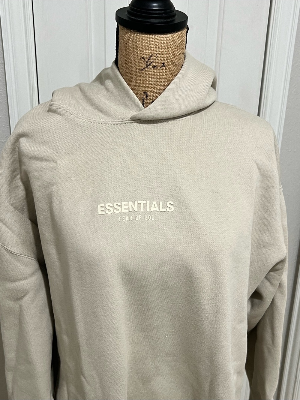 Essentials Sandstone Logo Pullover Hoodie - Cream